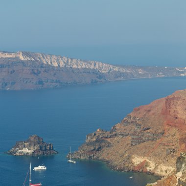 tatil Avrupa'nın Kiklad Adaları santorini eski şehir beyaz ve 