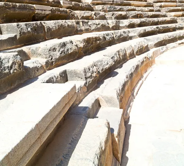 Aspendos y roto en pavo europa el viejo teatro abstrac — Foto de Stock