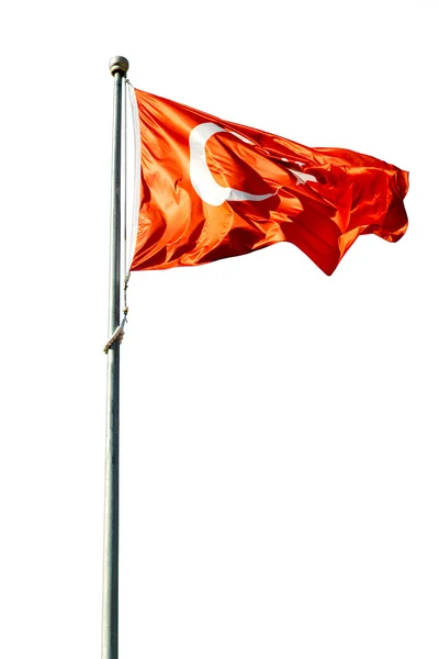 Turkey world waving flag in the blue sky  colour — Stock Photo, Image