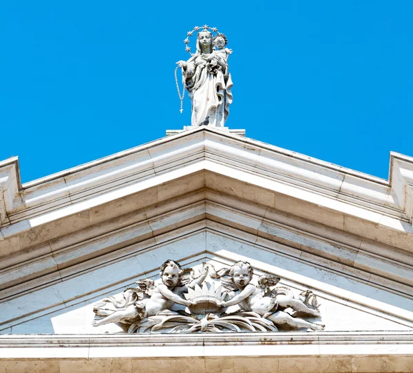 Pomník socha ve starých historických stavebních Itálie Evropa mil — Stock fotografie