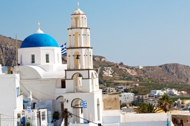cyclades santorini denizde  