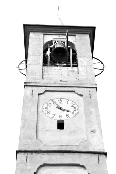 Věž s hodinami památník v Itálii Evropa staré kamenné a bell — Stock fotografie