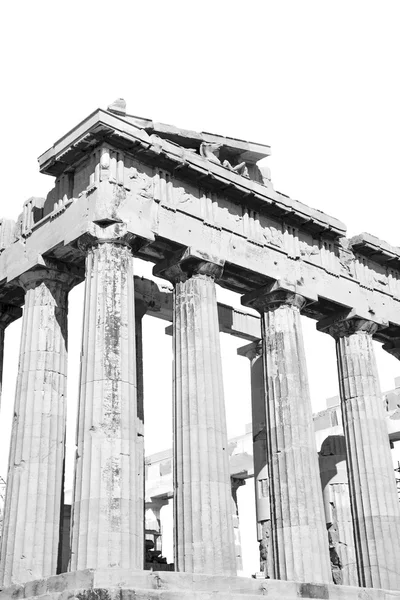 En Grecia la antigua arquitectura y lugar histórico partenón en — Foto de Stock