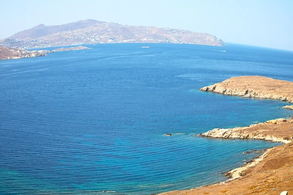 Famoso en delos greece el acropolis historycal y ruina vieja s —  Fotos de Stock