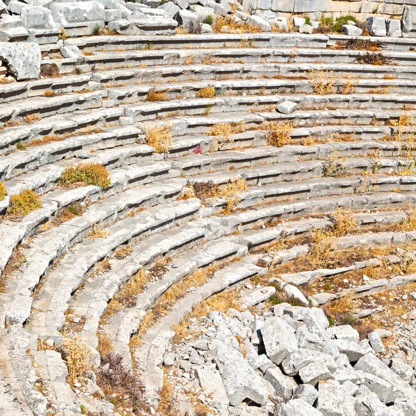 在土耳其欧洲 termessos 打破旧的剧院抽象 t — 图库照片