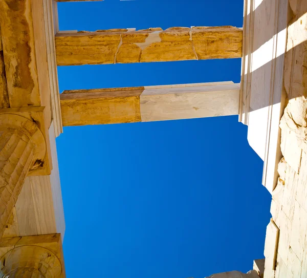 Athens acrópolis e histórico en Grecia el viejo arquitecto — Foto de Stock