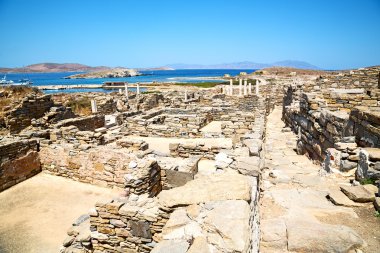 Yunanistan historycal eski harabe site tapınakta