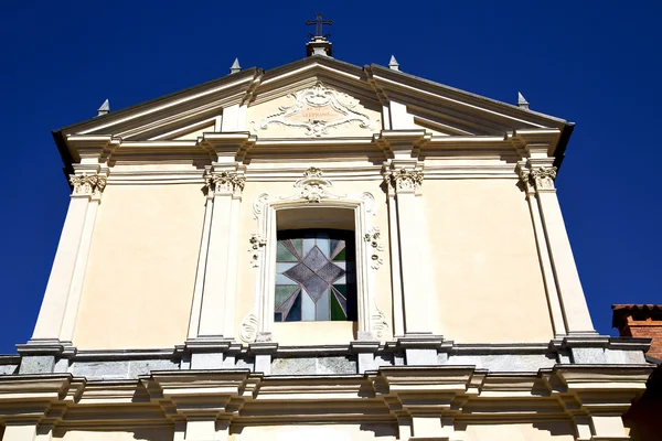 Rose window  italy  lombardy     in  the somma lombardo — Stock Photo, Image