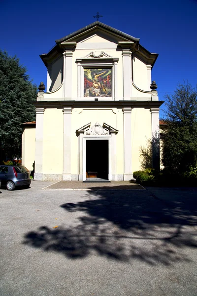 A cairate régi templom Olaszország Lombardia zárt tégla — Stock Fotó