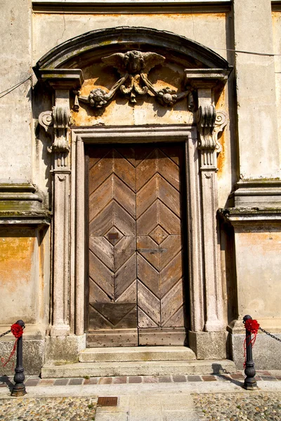 Itálie Lombardie v starý kostel santo antonino zavřít — Stock fotografie