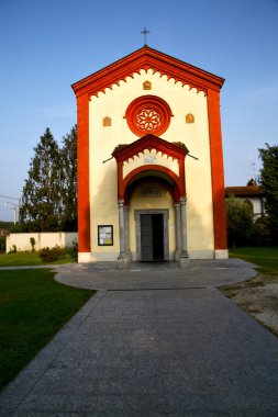  İtalya lombardy barza eski kilisede tuğla kapalı   