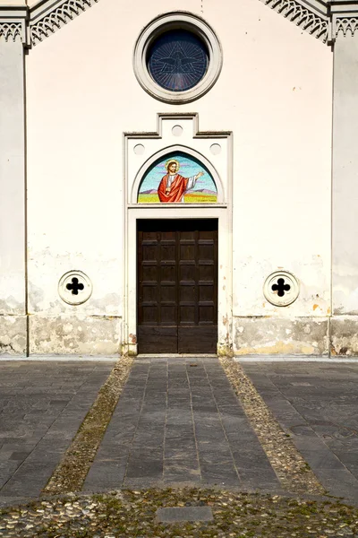 Itália lombardia na abbiate antiga igreja fechada — Fotografia de Stock