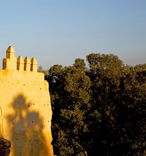 Gammal ruin i brun konstruktion Afrika Marocko och sky ne — Stockfoto