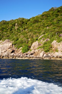 Güney Çin Denizi Asya kho tao Sahil kayalar köpük 