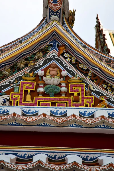 アジア タイ抽象クロス色屋根と色 — ストック写真