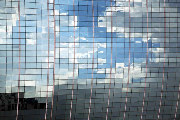 Reflexní sklo nějaké modré palác mrakodrapu centra — Stock fotografie