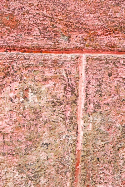 Röd platta i Marocko Afrika textur abstrakt vägg brick — Stockfoto