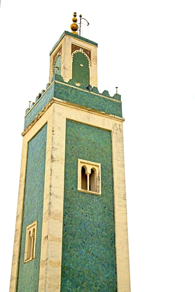 Muçulmano na mesquita o símbolo de história morocco áfrica mina — Fotografia de Stock