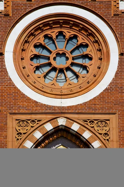 Rosafenster kirche abbiate varese italien die alte mauer — Stockfoto
