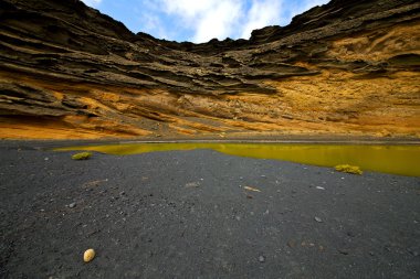 gökyüzü su lanzarote el golfo İspanya Misk taş içinde  