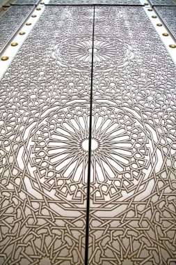 gri metal paslı Fas Afrika eski ahşap cephe ho