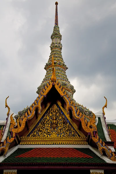 Thailand      temple   and  colors religion  mosaic — Stock Photo, Image