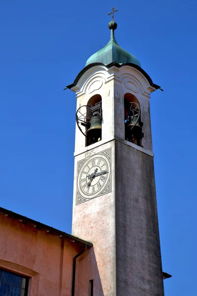 Mornago abstrato itália velho parede igreja torre sino — Fotografia de Stock