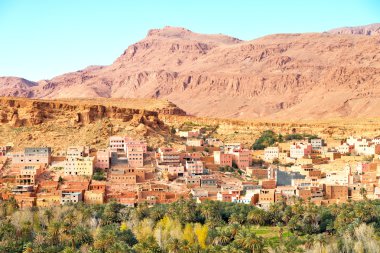  İnşaat Vadisi Fas Afrika'da kahverengi,