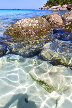 Çin Denizi Asya kho tao bay Isle beyaz plaj kayalar 