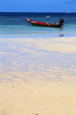 Asya kho tao bay beyaz plaj Güney Çin Denizi çapa