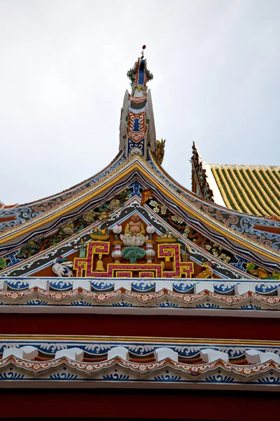 Asia thailandia tempio bangascar mosaico astratto — Foto Stock