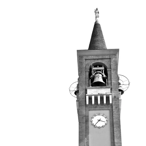 Башта годинника старого Італії у Європі старий камінь і Белл — стокове фото