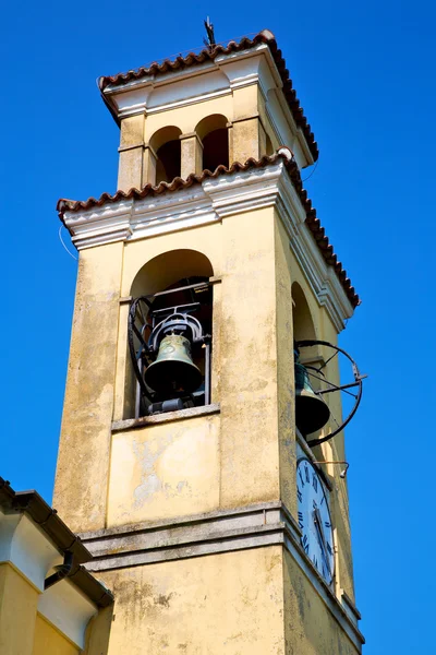 Ancien clock tower in italy europe old  stone — Stock Photo, Image