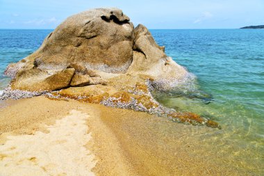   Beyaz Isle beach Tayland ve Güney Çin Denizi kh kayalarda