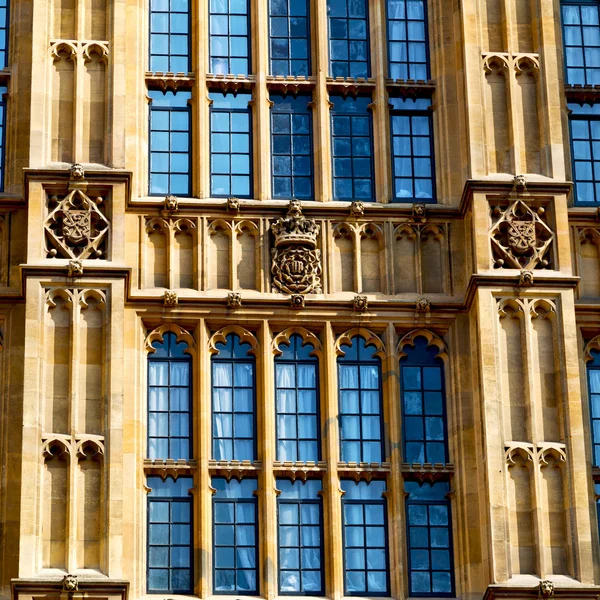 Vieux à Londres historique Parlement fenêtre en verre structu — Photo