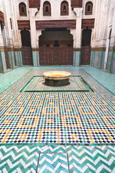 Fountain in morocco africa old antique  palace — Stock Photo, Image