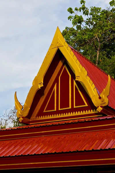 Bangascar nel tempio thailandese pianta astratta — Foto Stock