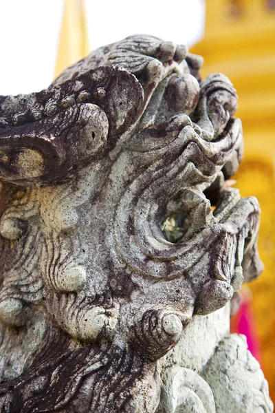 Demone nel tempio asia thailandia astratto — Foto Stock