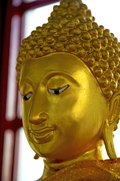 Siddharta   in the temple bangkok asia   thailand      wat — Stock Photo, Image