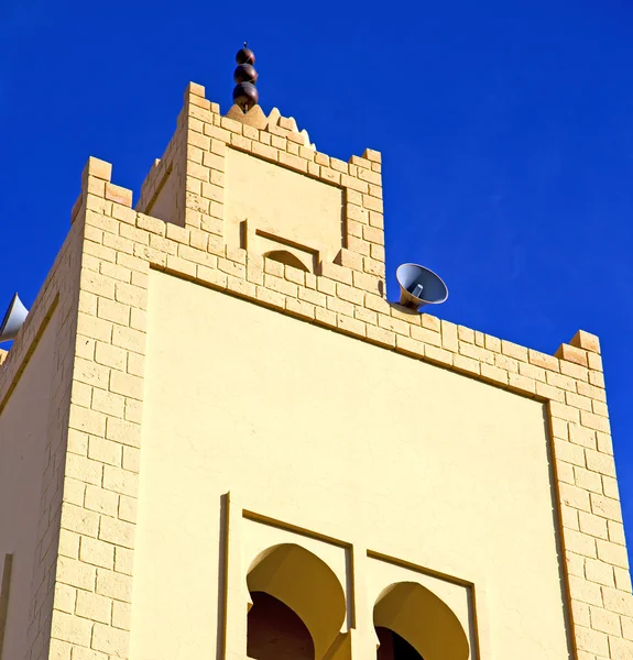 Symbolem historie v Maroku Afrika minaret náboženství a — Stock fotografie