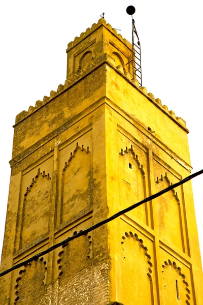 Muslim   in   mosque  the history  symbol morocco — Stock Photo, Image