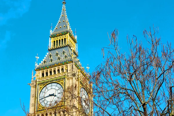 London big ben e construção antiga histórica inglaterra envelhecido cit. — Fotografia de Stock