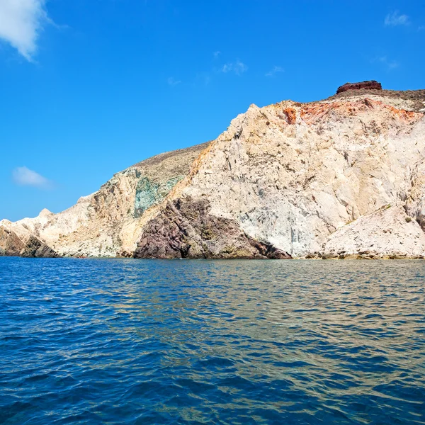 Z łodzi morze i niebo w Morzu Śródziemnym santorini Grecja — Zdjęcie stockowe