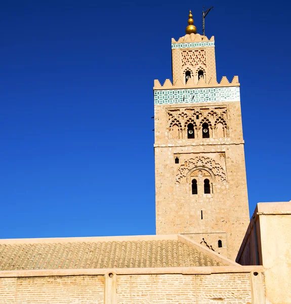 Maroc Afrika Minare ve mavi gökyüzü — Stok fotoğraf
