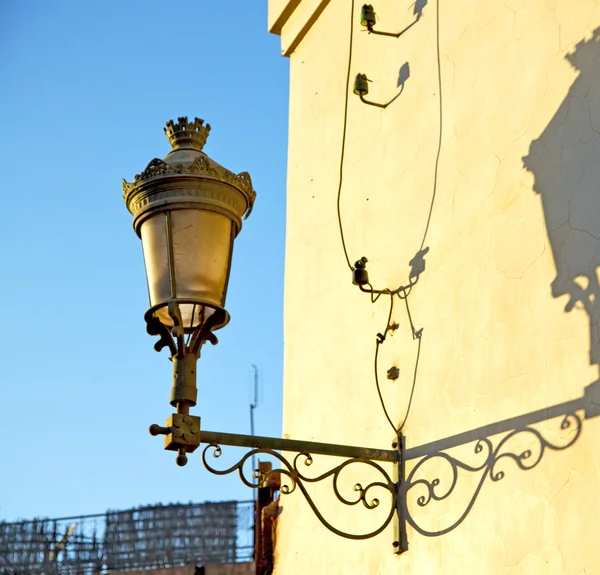 Street lamp in morocco africa old lantern   the outdoors and de — Stock Photo, Image