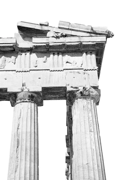In Griechenland die alte Architektur und der historische Ort Parthenon bei — Stockfoto