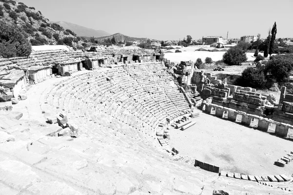 Myra Türkiye Avrupa eski Roma Nekropolü tiyatroda Arkeoloji — Stok fotoğraf