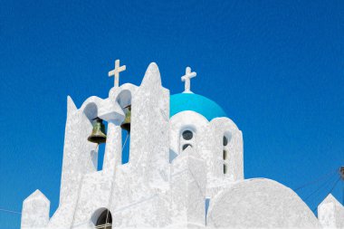   mimari beyaz arka plan çapraz santorini Yunanistan'da