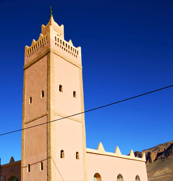 Muslim simbol sejarah di morocco africa minaret religio — Stok Foto