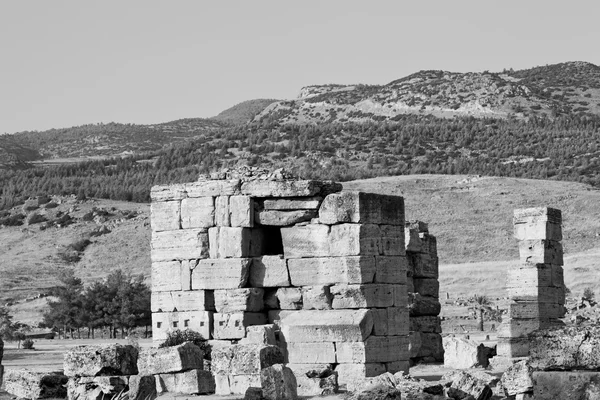 Történelem pamukkale régi építési Ázsiában Törökország az oszlop — Stock Fotó